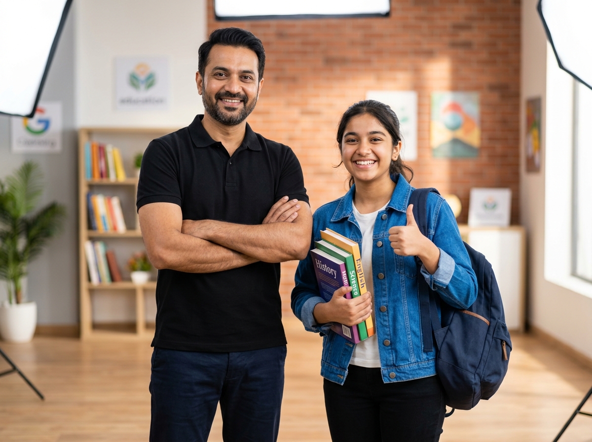 Cluster Classes Mentor teaching students in classroom